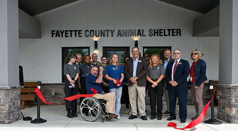 Fayette County Animal Shelter unveiled its new location with a ribbon cutting on April 11