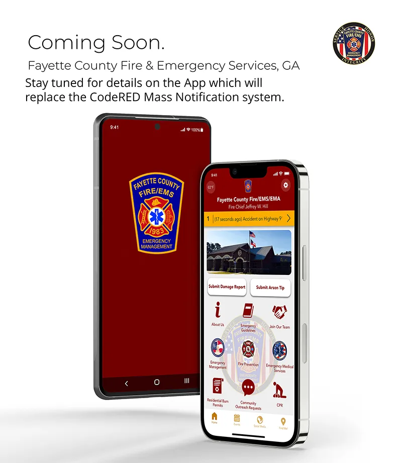 Coming Soon - Stay tuned for details on the App which will replace the CodeRED Mass Notification system