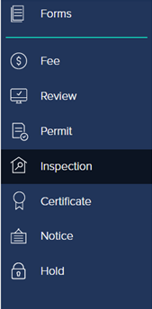Inspection Tab in SAGES system