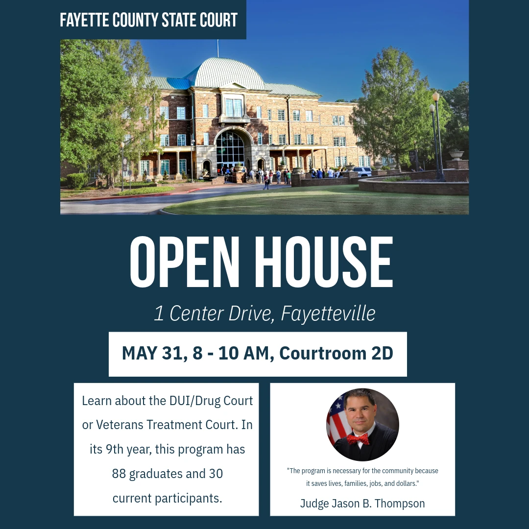 Fayette County State Court Open House, May 31